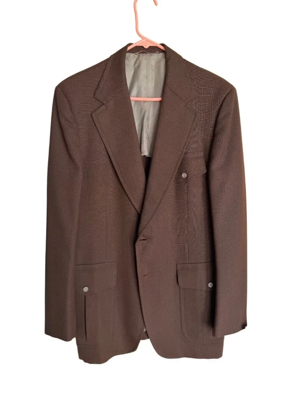 Desmond's Southern California 1970s Mens Sport Coat Blazer Size 42 Long Brown